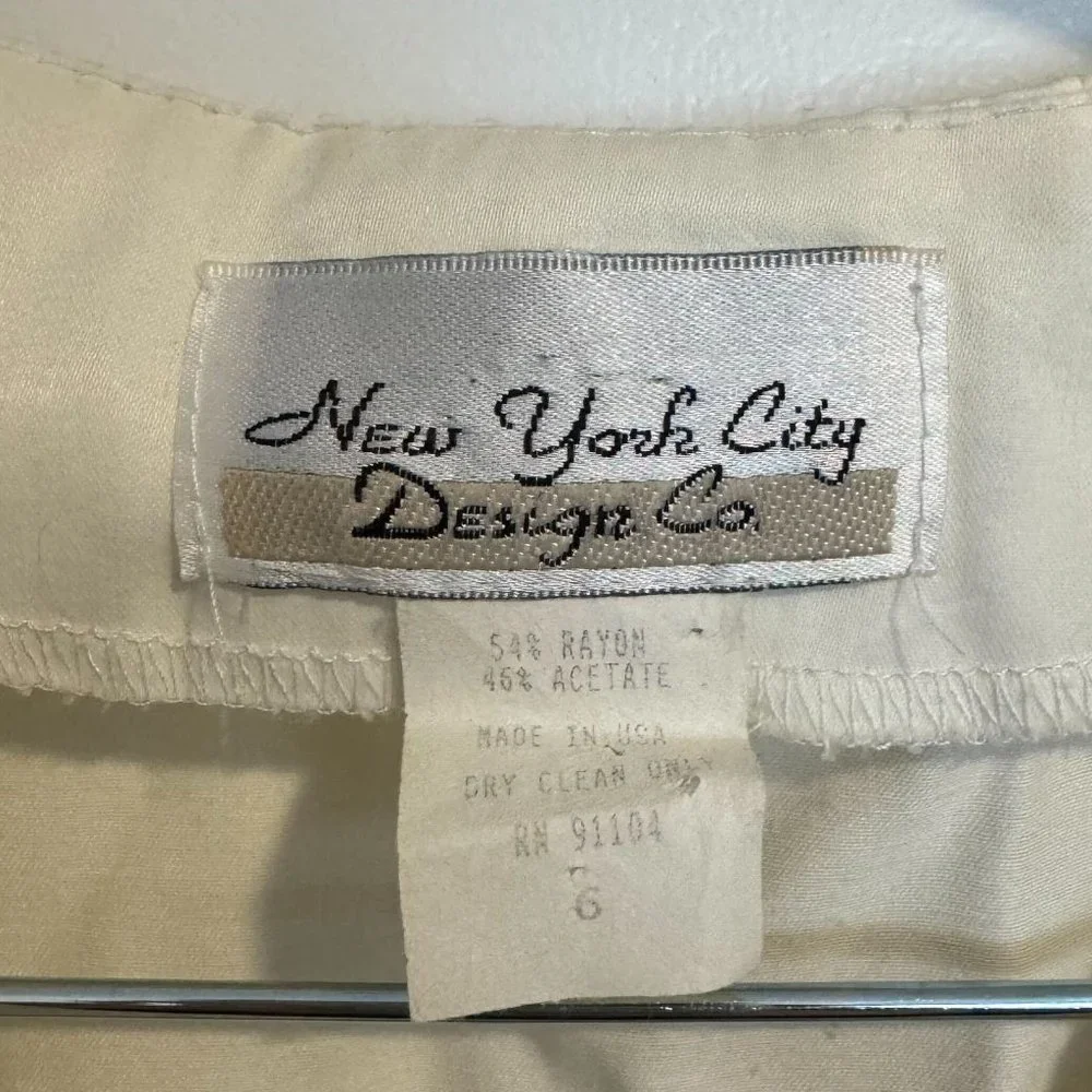 Vintage New York City‎ Design Co Cream Embroidered Blouse - Size 6 - Picture 5 of 8